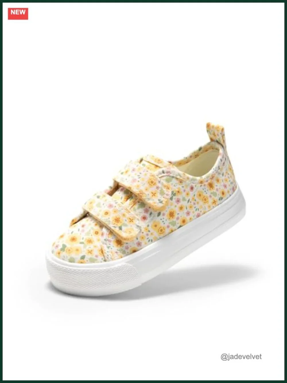 Kids Sneakers Hook and Loop Closure Breathable Canvas Lightweight Sneakers